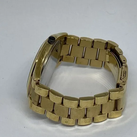 Michael Kors MK3179 Women's Stainless Steel Analog Gold Dial Quartz Watch LJ318 - Picture 9 of 12